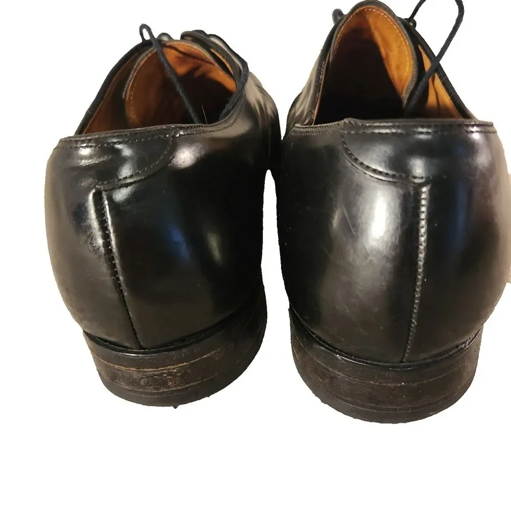 Johnston & Murphy Mens 10D Black Leather Dress Shoes Oxford Classic Formal